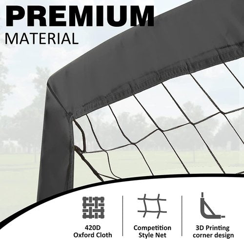 Bohen 6x4 FT Kids Soccer Goals - Portable Folding Soccer Net with Carry Bag for Indoor/Outdoor Use