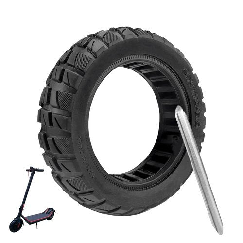 10x2.70-6.5 Solid Tire, 10 inch Tires Replacement, 70/65-6.5 Scooter Tubeless Solid Tire, for Emove Cruiser, Hiboy Max3, Hover-1 Alpha, Evercross H5, Boyueda 5600 Watt Electric Scooter (1 Pack)