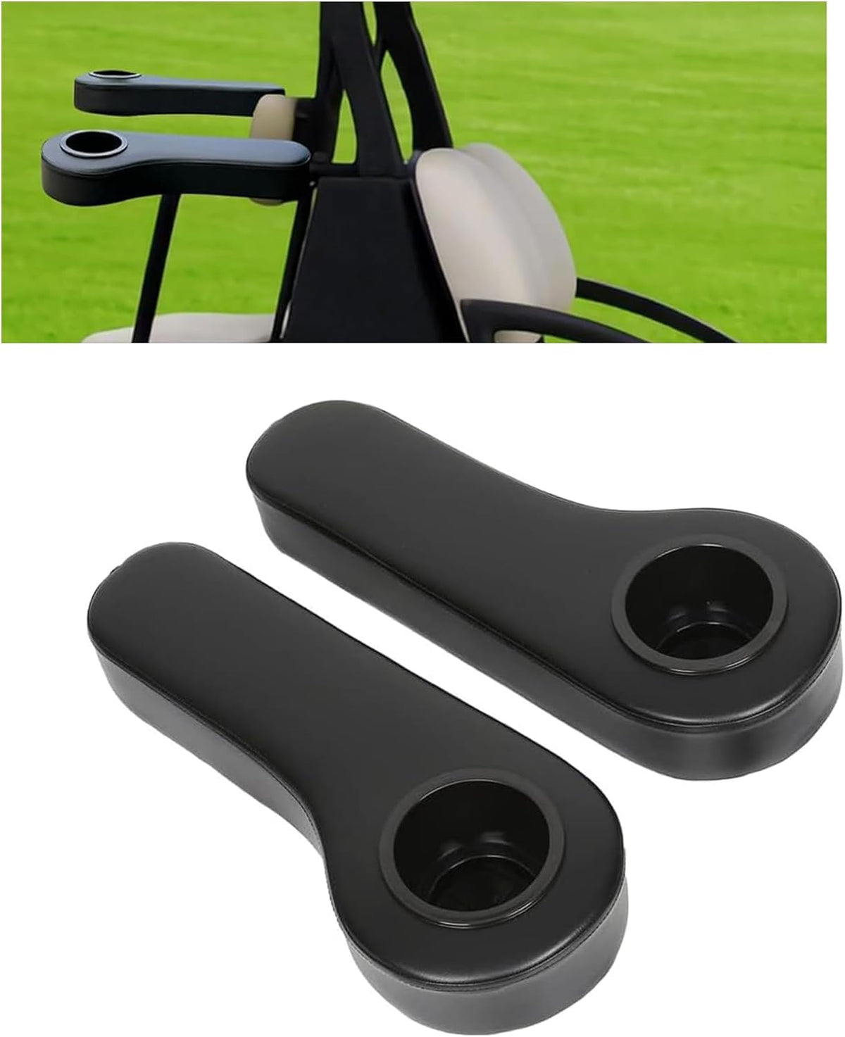 ECOTRIC Golf Cart Rear Seat Arm Rest Compatible with EZGO Club Car Yamaha