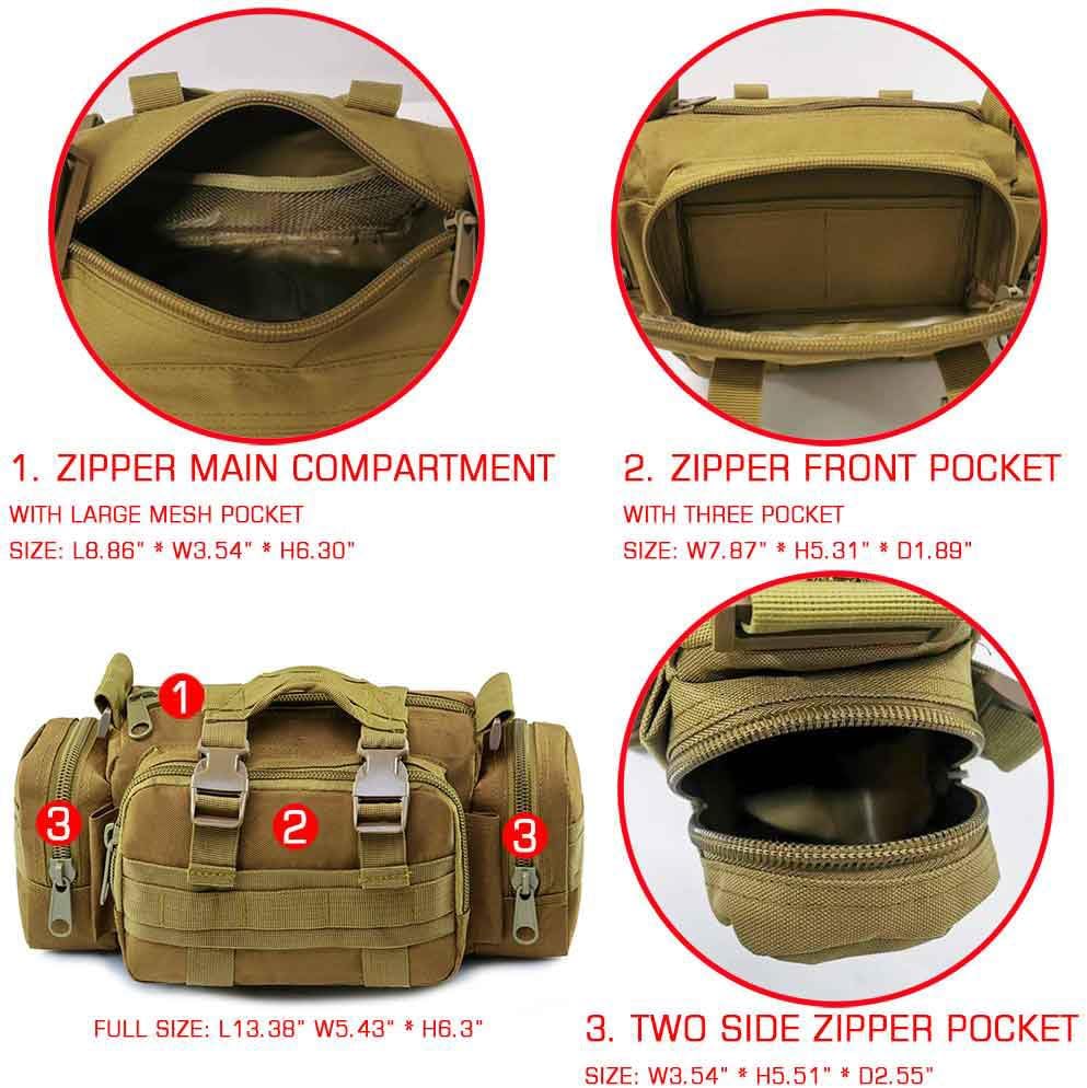 Molle Seat Back Organizer with 5 Pouches, Tactical Seat Covers, Molle Tactical Vehicle Organizers Panel Car Seat Covers Protector for Truck