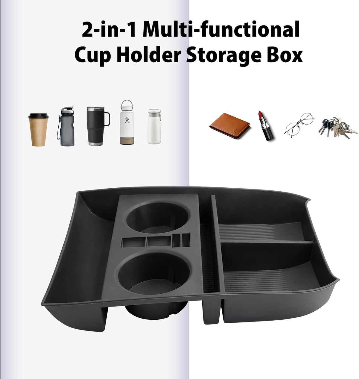 2025 Palisade Lower Console Organizer for 2020 2021 2022 2023 2024 2025 Hyundai Palisade SE/SEL/XRT/Limited/Calligraphy Under Armrest Organizer Insert Tray w/Cup Holder 2025 Palisade Accessories