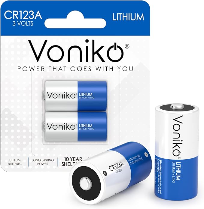 Voniko CR123A Lithium Batteries – Photo Non-Rechargeable Lithium Battery –3