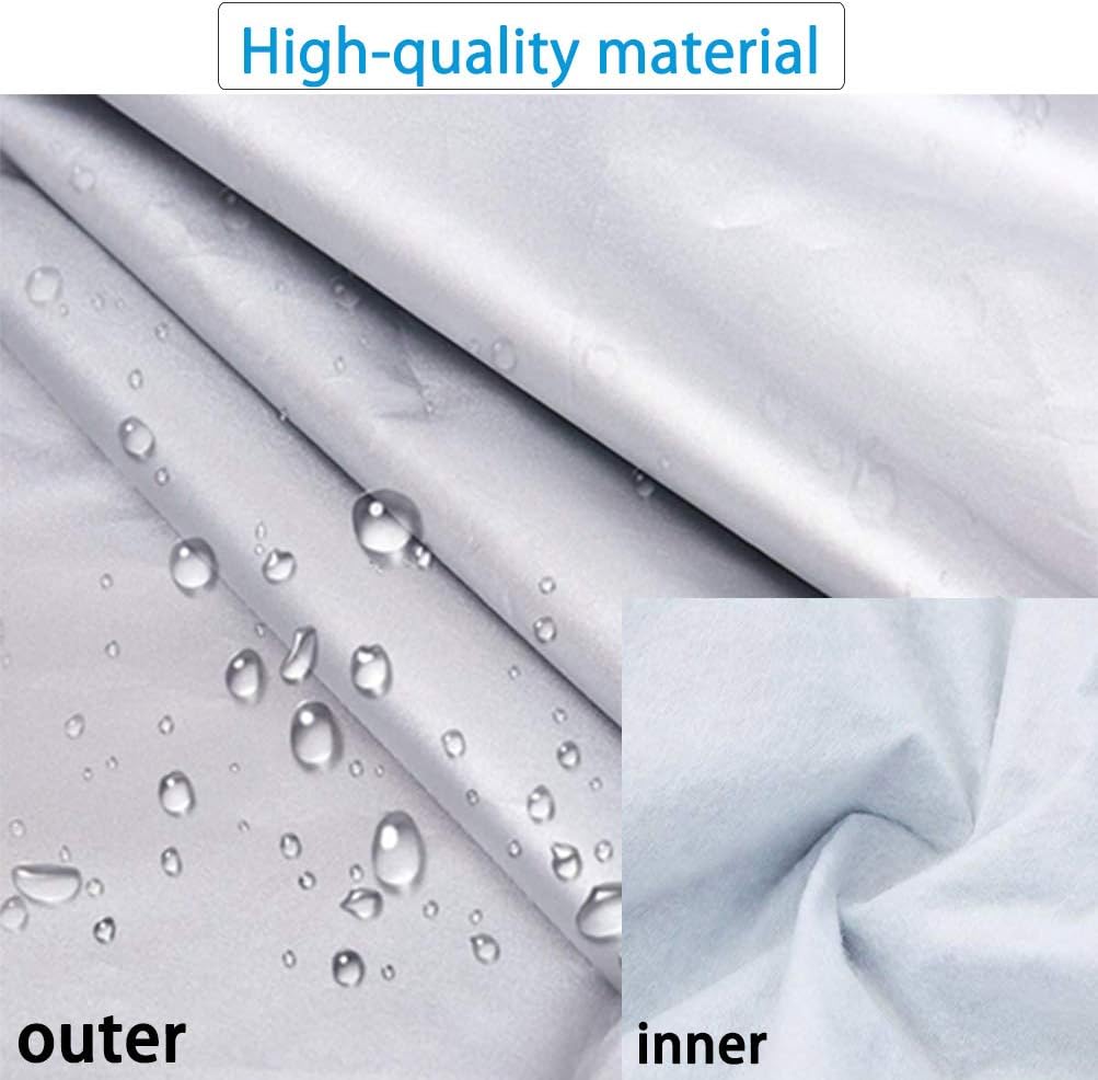 Half Car Cover with Cotton All Weather Car Body Cover Sunshade Cover Snow Cover Waterproof Snowproof Universal (Fit Sedan Length 176'' to 194'')