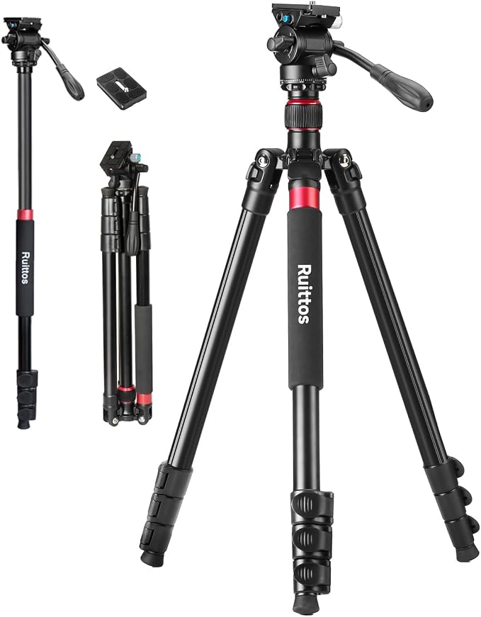 Camera Tripod, Aluminum Heavy Duty Tripod