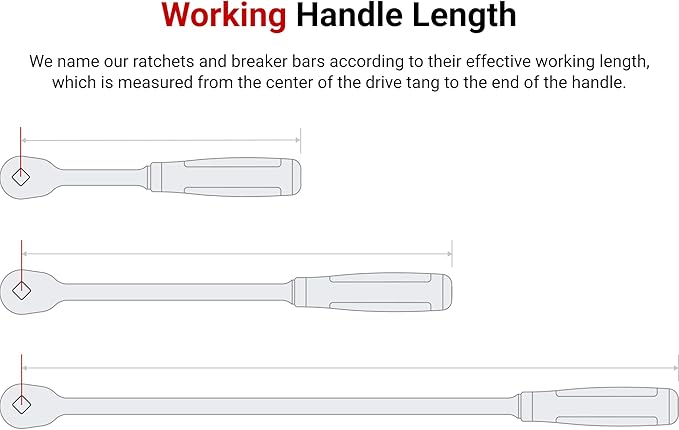 TEKTON 1/4, 3/8, 1/2 Inch Drive Flex Head Quick-Release Comfort Grip Ratchet Set, 3-Piece (6, 8, 10-1/2 in.) | SRH99120