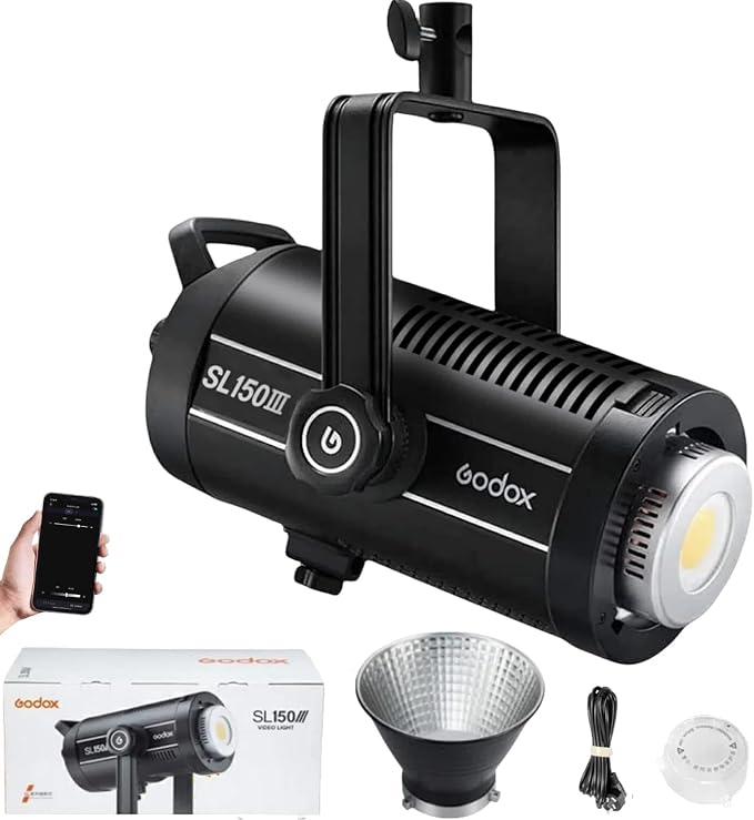 Godox SL150III 160W LED Video Light, 600Lux SL150W LED Continuous Light