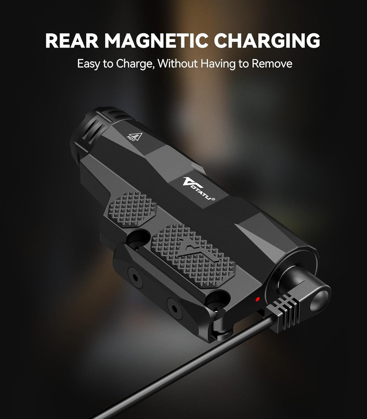 VOTATU ML50 Tactical Flashlight - 2400 Lumens Picatinny/Mlok Weapon Light with Pressure Pad Switch