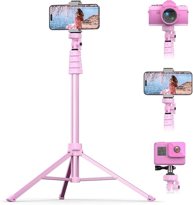 UBeesize 72" Phone Tripod & Selfie Stick, Camera Tripods Stand