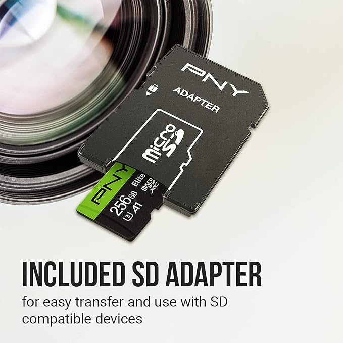 PNY 64GB Elite-X Class 10 U3 V30 microSDXC Flash Memory Card, Class 10