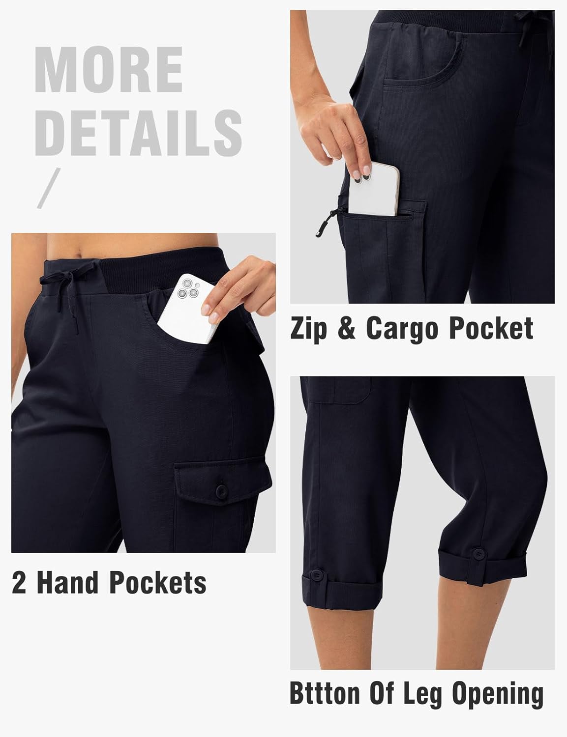 TBMPOY Women's Cargo Hiking Capris - Lightweight, Comfortable Fit for Outdoor Adventures