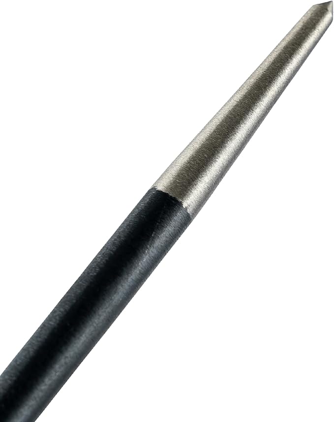 Ullman 16 in Heavy-Duty Lady Foot Roll Head Pry Bar with High Leverage Solid Steel Rolling Head and Tapered Aligning End for Contractors and Mechanics