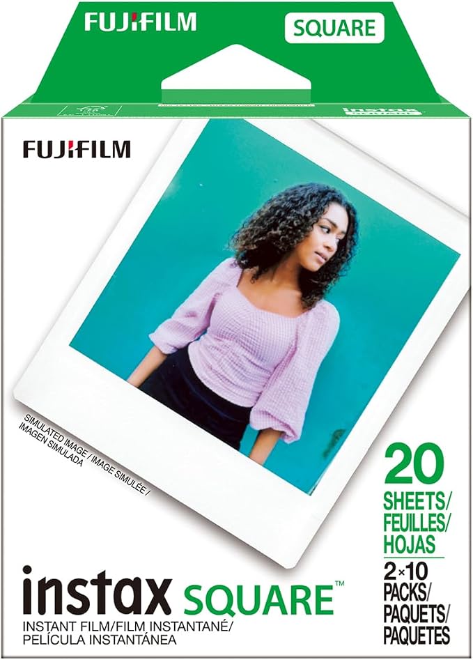 Fujifilm 2 Pack instax Square Instant Color Film, Twin Pack