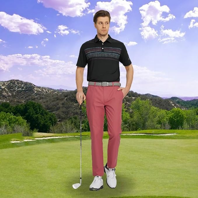 M MAELREG Golf Pants Men Quick Dry - 30"/32"/34" Stretch Lightweight 5 Pockets Water-Resistant Casual Mens Dress Pants