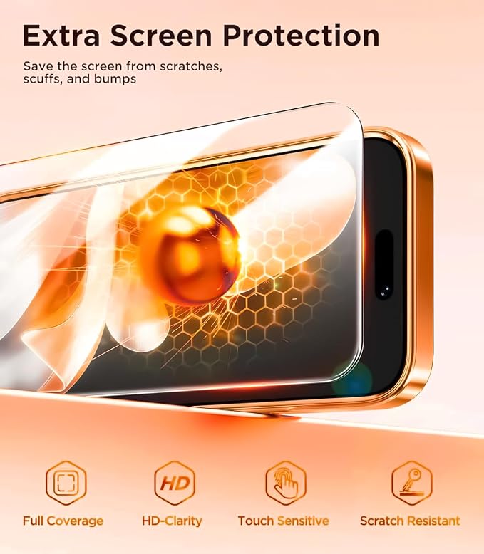 Magnetic Glossy Case for iPhone 17 Pro, iPhone 17Pro Phone Case Slim Clear