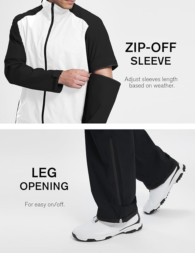 fit space Waterproof Golf Rain Suits for Men Performance Rain Jackets and Pants for All Sports