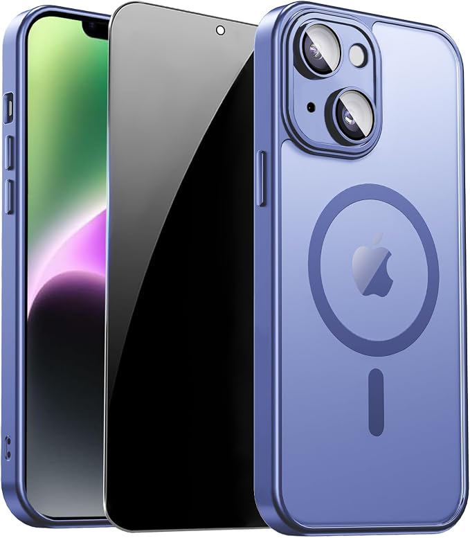 for iPhone 14 Case with Privacy Screen Protector and Camera Protection