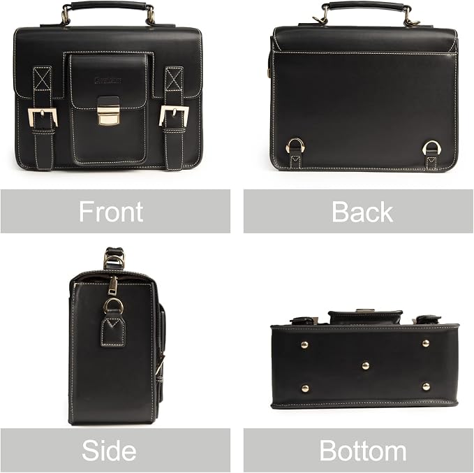 Cwatcun Leather Camera Bag Compact Shoulder Bag