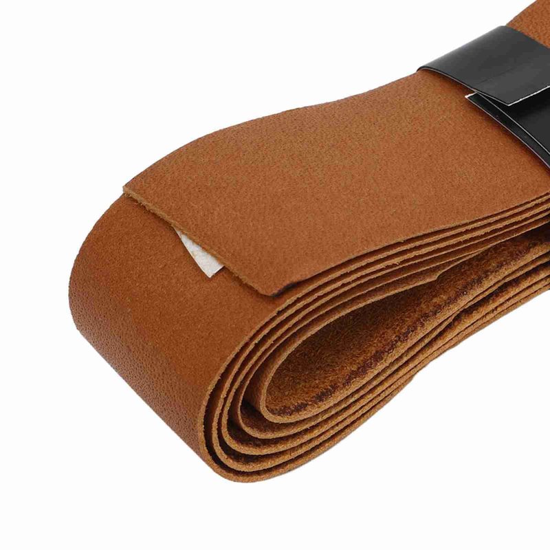 VBESTLIFE Leather Tennis Racket Grip Tape with Sweat Absorption, Badminton Racket Overgrip Tape Replacement for Tennis Badminton (Brown)