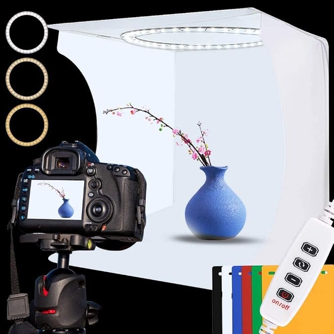 Photo Studio Light Box Kit 12x12 Inch, Folding Lightbox