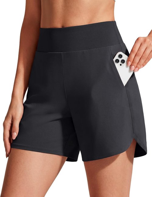 G4Free Athletic Shorts for Women - High Waist Lightweight Running Shorts with Pockets & Built-in Liner