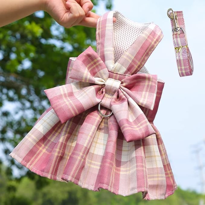 Dog Harness with Leash Soft Cute Puppy Vest for Small Dogs Harnesses Outdoor Walking Leashes