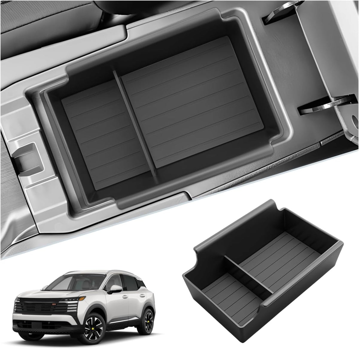 SKTU for 2025 2026 2027 Nissan Kicks Accessories Center Console Organizer for 2025 2026 2027 Nissan Kicks (S/SV/SR) Console Tray 2025 2026 2027 Kicks SR Accessories ABS Materials Insert Tray-Durable