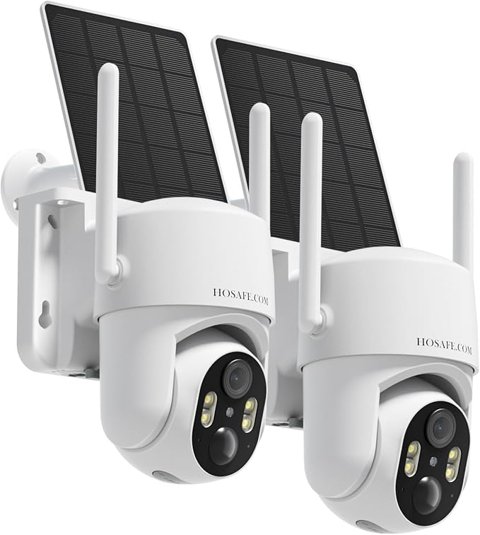 HOSAFE.COM Outdoor Security Camera Wireless, Free Cloud Storage, 360° PTZ