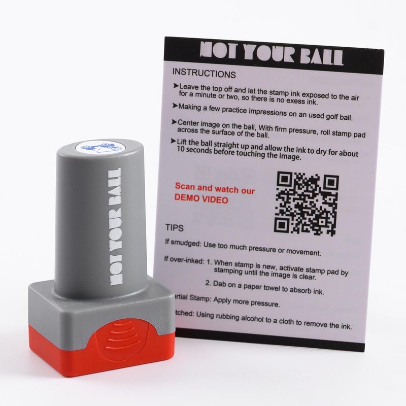 QUBI Golf Ball Stamp, Golf Ball Stamper, Self-Inking Golf Ball Stamp Marker to Identify Golf Balls, Golf Gift Golf Accessories for Men and Women Golfers (Rubber Duck)
