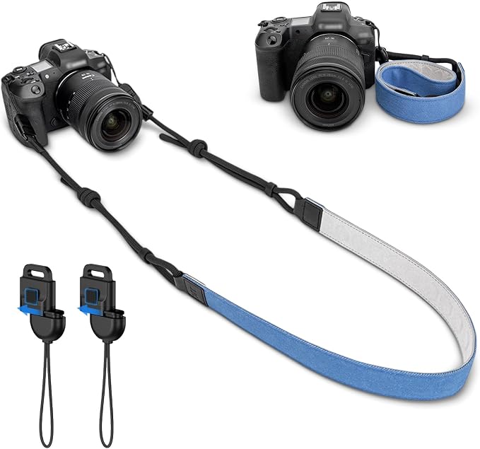 Blue Minimalist Denim lifestyle Camera Shoulder Neck Strap