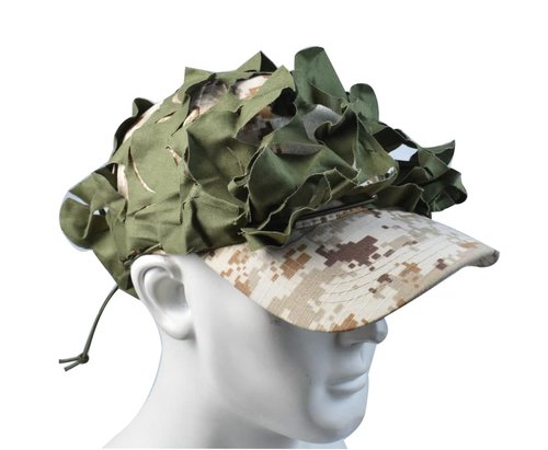 Breathable Mesh Camo Tactical Helmet Cover Outdoor Airsoft Paintball Tactical Gear Fast Helmet Cover in Size M/L (Net Green)
