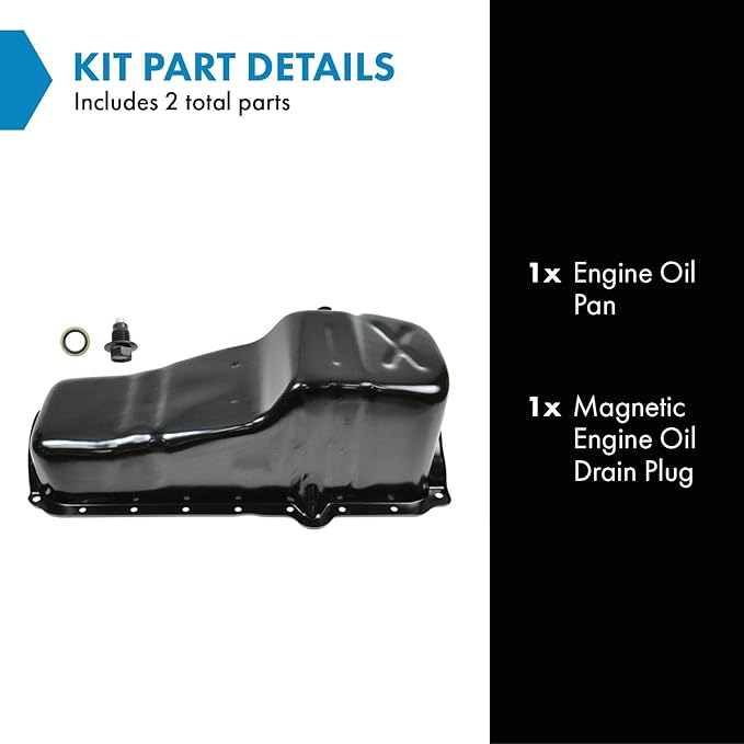 TRQ Engine Oil Pan Compatible with 86-87 Buick 90-00 Cadillac 86-02 Chevrolet GMC 86-91 Oldsmobile 86-92 Pontiac