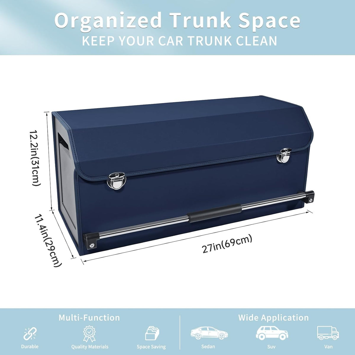 Trunk Organizer for Car with Lid Leather Trunk Organizer Car Organizer