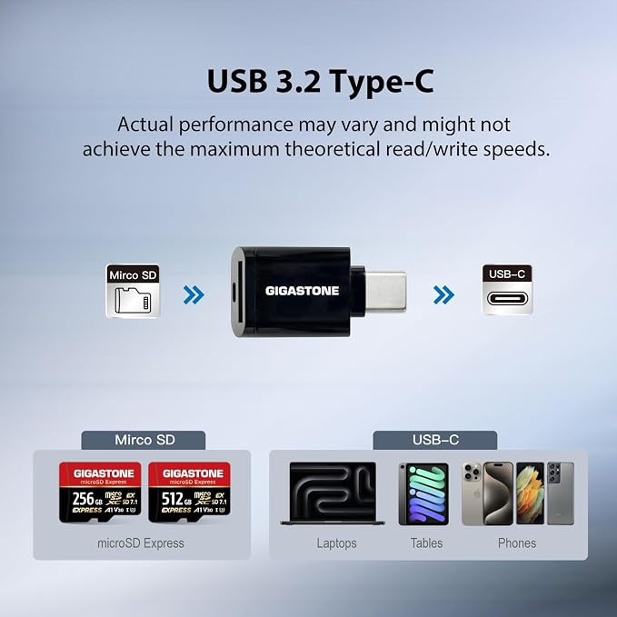 【Designed for Switch 2】GIGASTONE 256GB microSD Express R/W 880/650MB/s SDXC