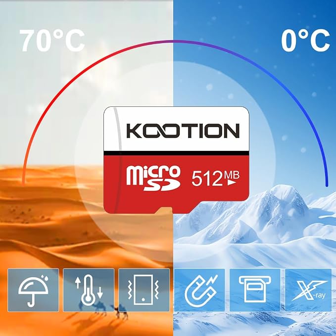 10-Pack 512MB Micro SD Card, KOOTION Class 4 Low Capacity Memory Cards