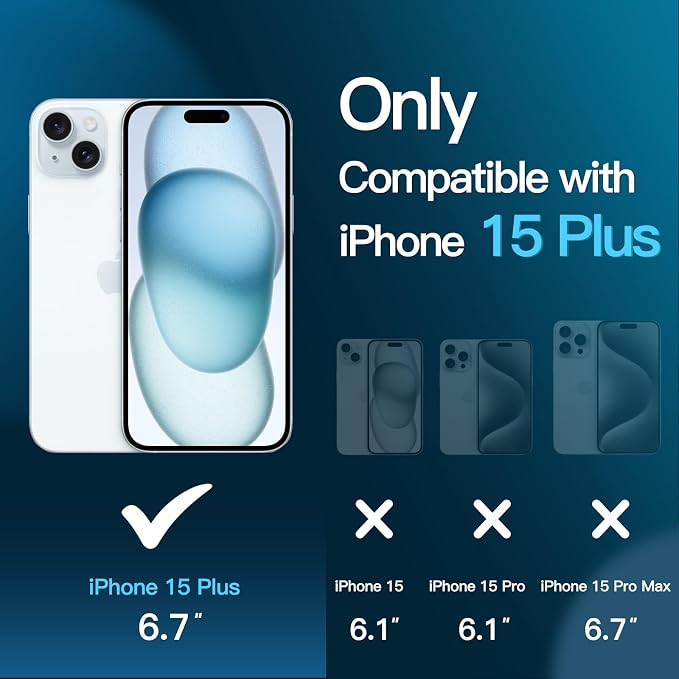 JETech Screen Protector for iPhone 15 Plus 6.7-Inch