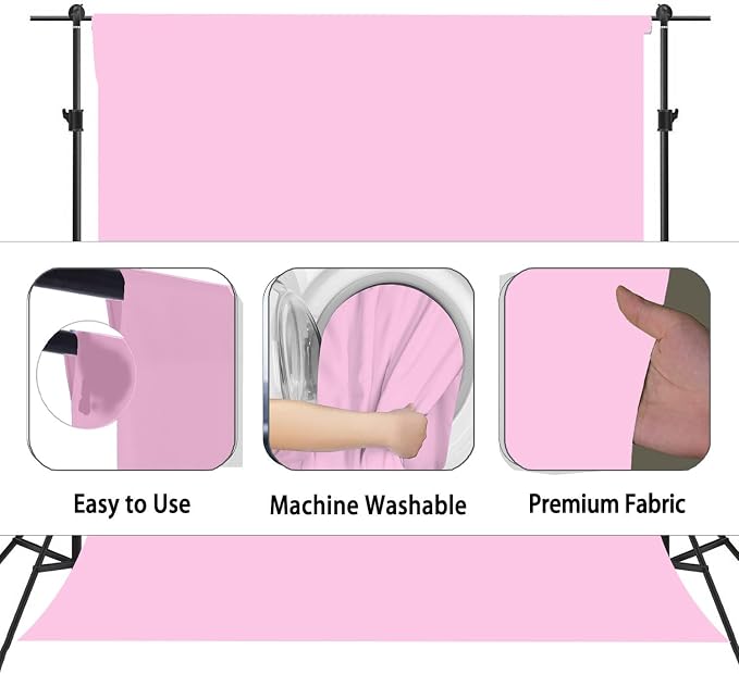 Pink Photography Backdrops, Photo Booth Video Shooting Photo Backdrop, Portrait