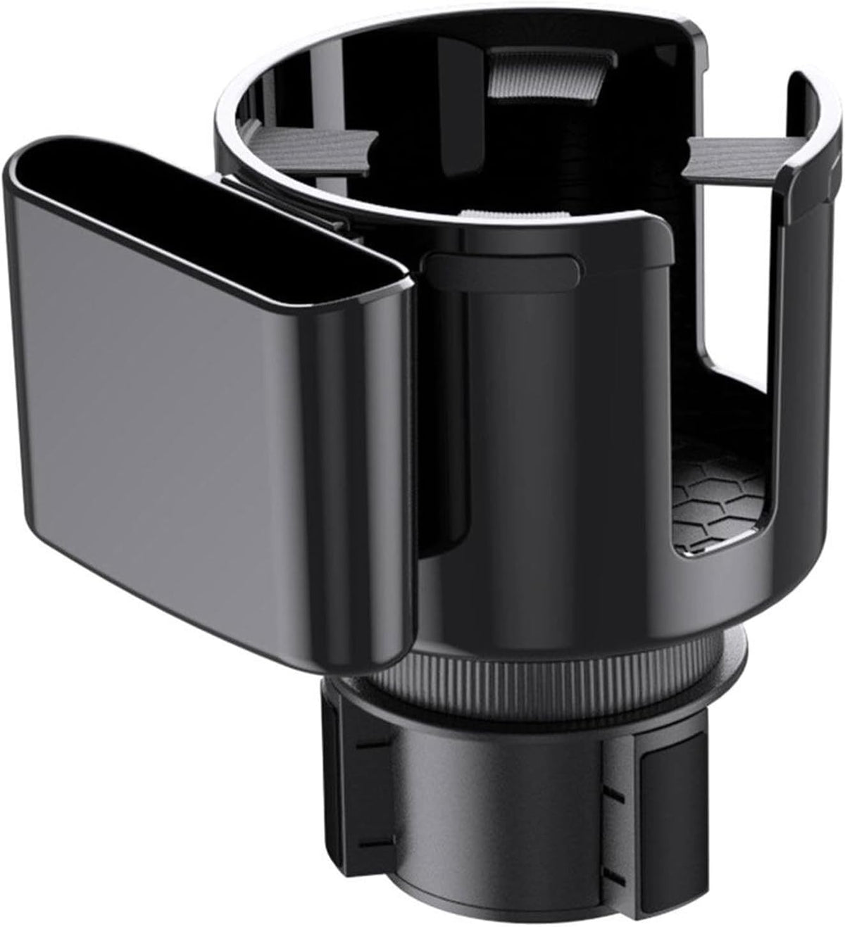 2-in-1 Car Cup Holder Expander with Phone Holder, Universal Cup Holder Adapter, Fits Yeti 14/24/36/46oz, Hydroflask 32/40oz & Large Water Bottles, Adjustable Base Fits Tesla, Truck, RV, SUV