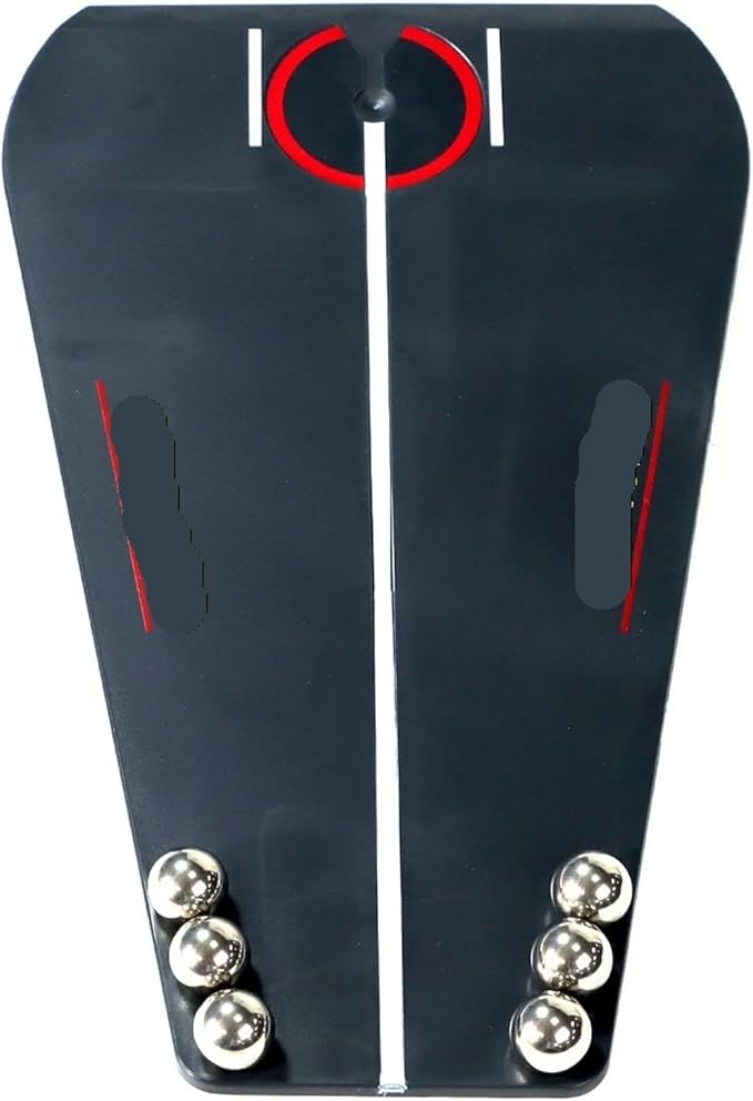 Golf Putting Practice Trainer, Indoor Putter Aid with Ball Guide for Stroke Improvement