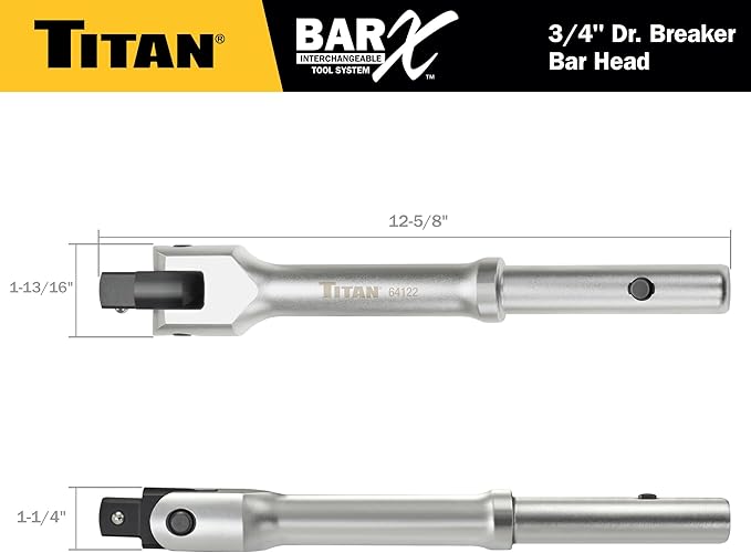 Titan Bar-X 64122 3/4-Inch Drive Breaker Bar Head