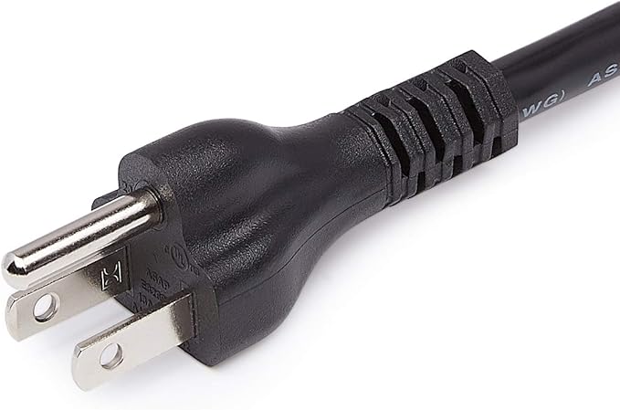 Amazon Basics Extension Cord, 13 Amps, 125V, 15 Foot, Black - Pack of 2