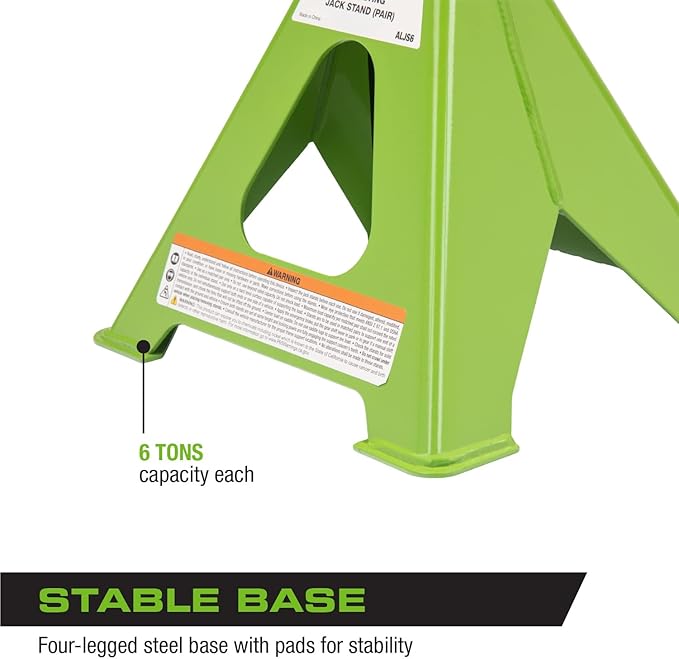 ARCAN 6-Ton Ratcheting Jack Stands, Pair, Model ALJS6