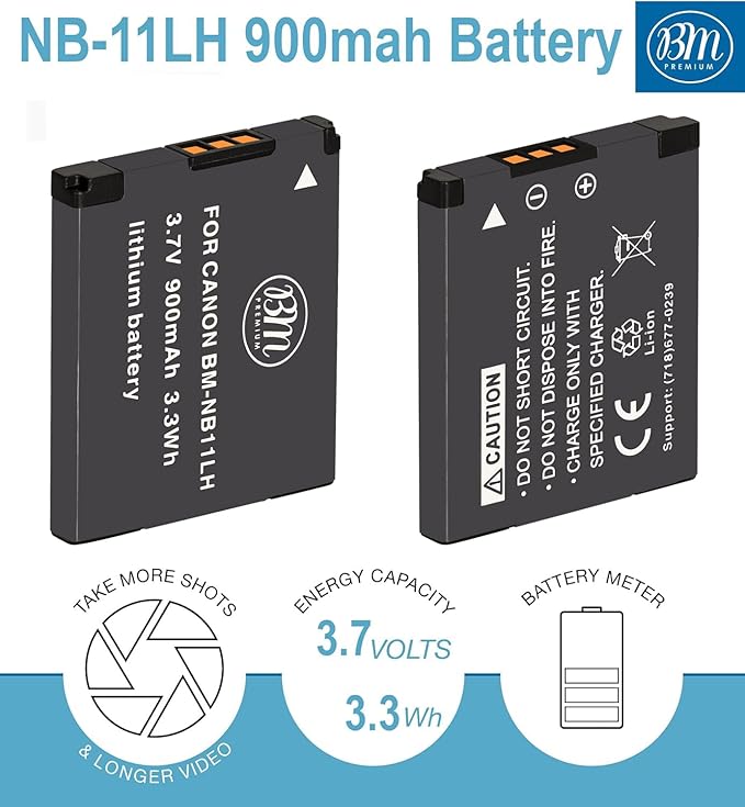 BM NB-11LH Battery and Charger for Canon Elph 110 Elph 130 Elph 140 Elph 150