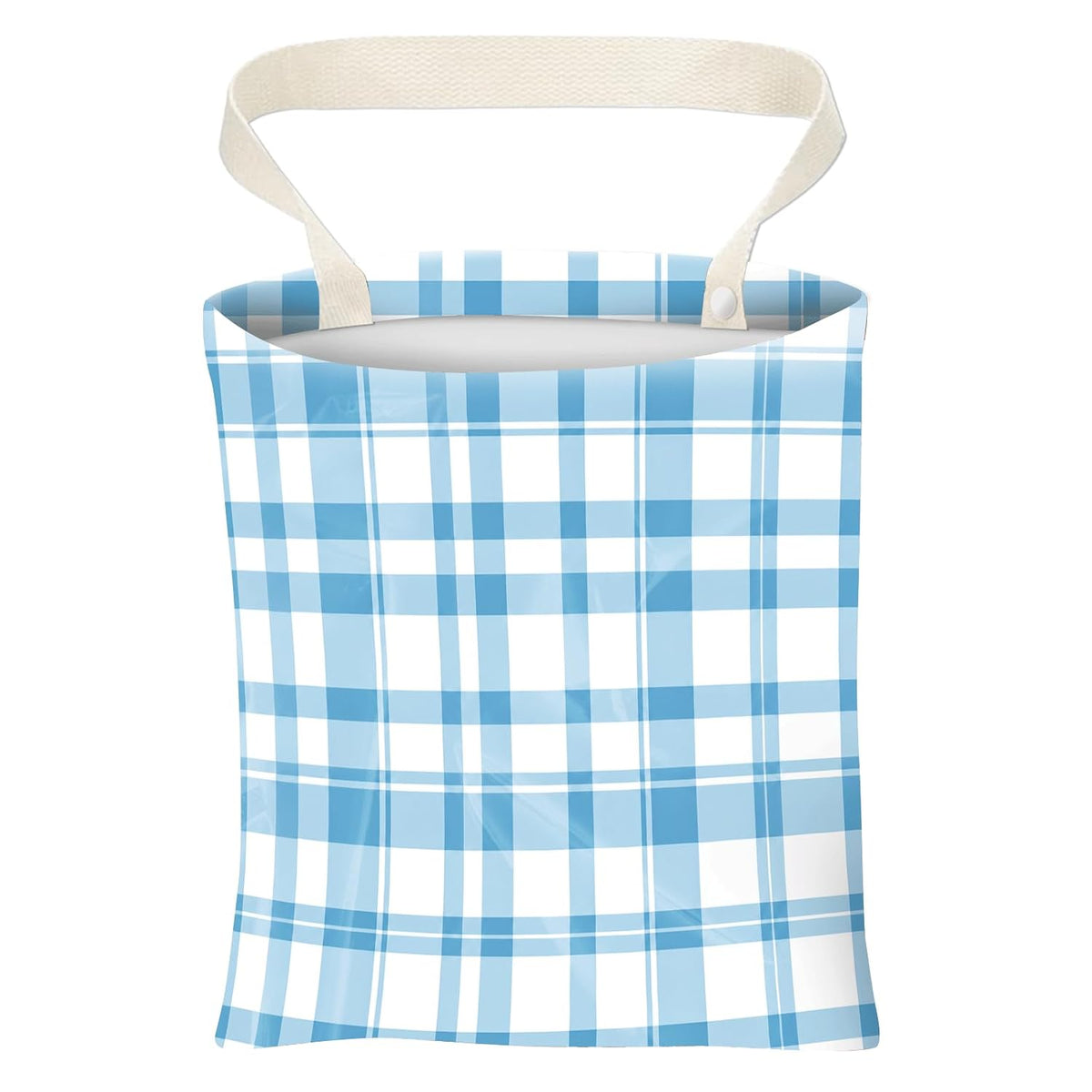 Car Trash Can, Cute Car Trash Bag, Hanging Car Organizer and Storage Bag, Trash Bin for Car Accessories, Vehicle, Travelling, Camping Cute Blue Floral