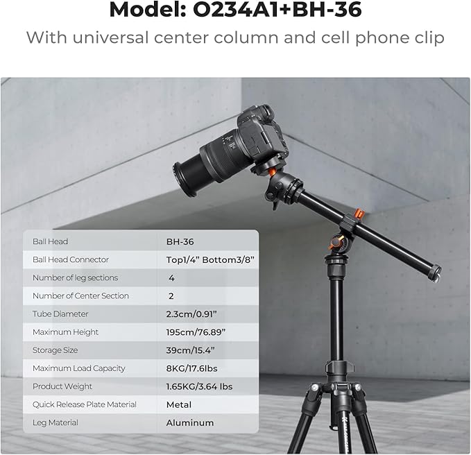 K&F Concept 76 inch Camera Tripod