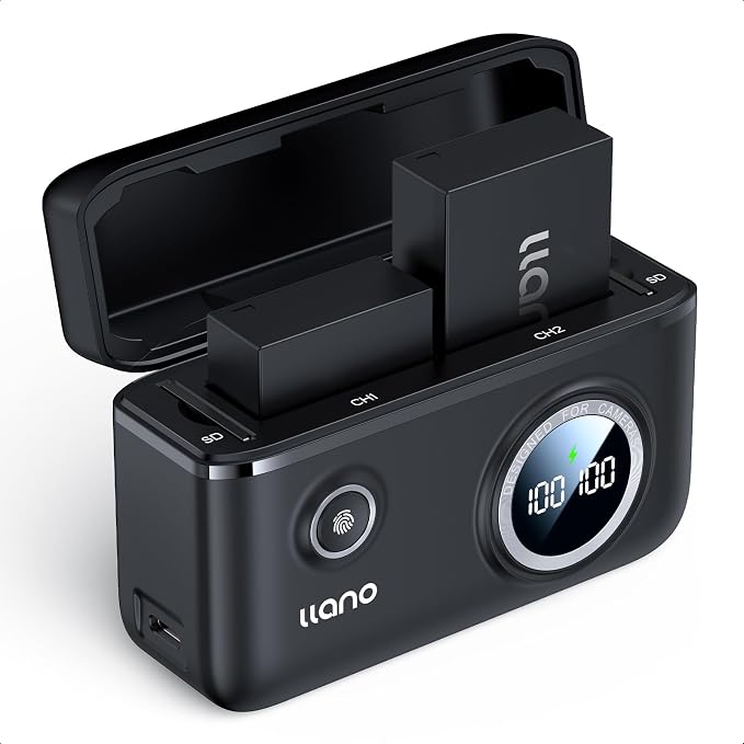 llano 2-Pack NP-W126S Batteries and 18W Fast Dual USB Charger