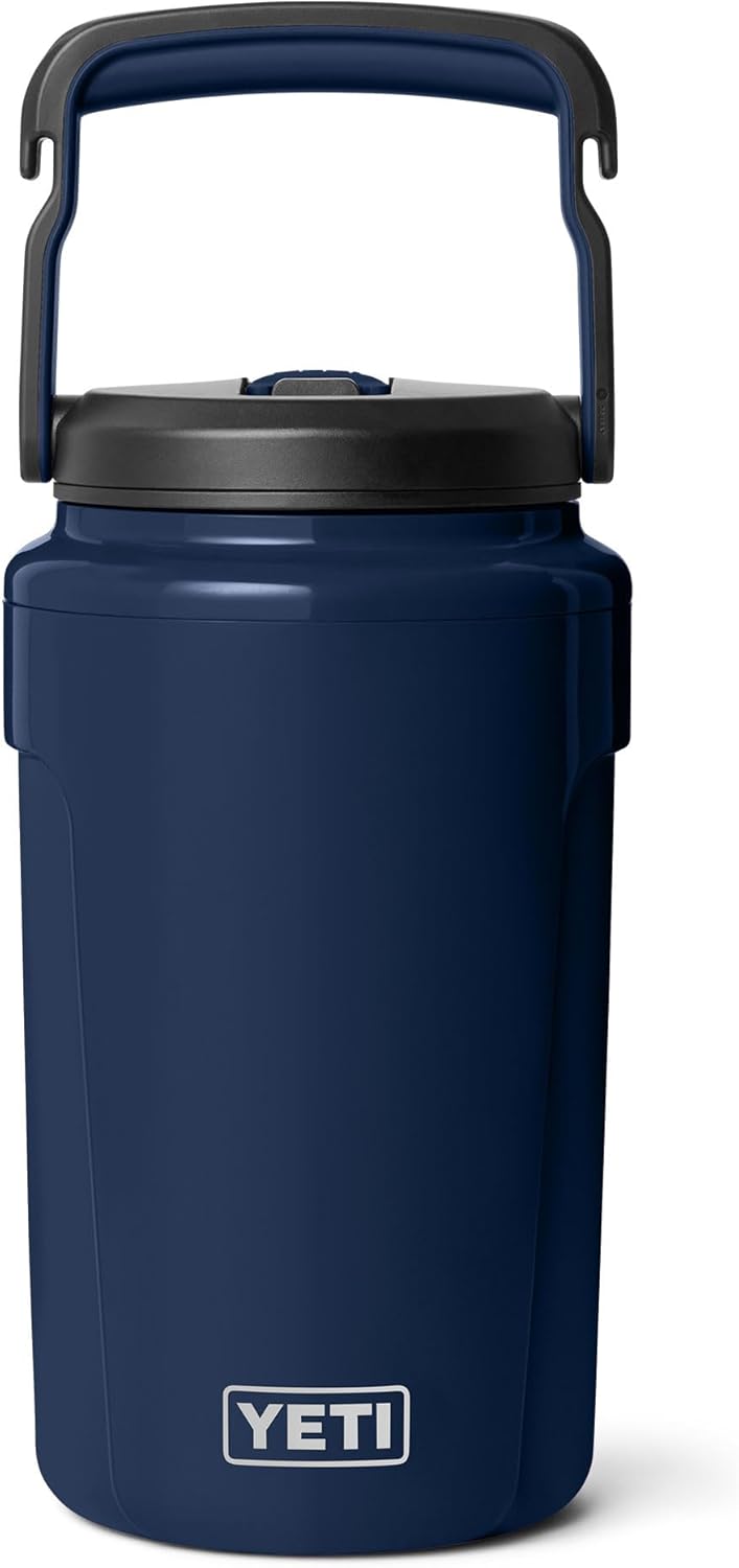 YETI Silo Half Gallon Insulated Water Jug - Lightweight, Leakproof Sports Bottle with Straw Cap & Fence Hook - Navy