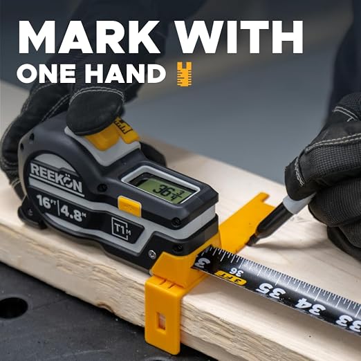 REEKON T1M Utility Digital Tape Measure 16 ft – Bluetooth Smart Measuring Tool