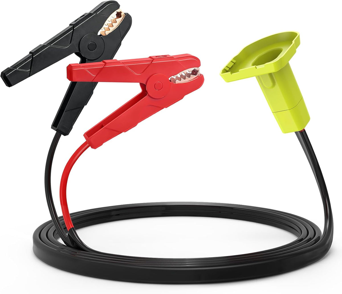 Kzreect 8AWG 5.9FT Jumper Cables Adapter Compatible with Ryobi 18V Battery | Jump Starter for Car, Copper Clamps with Nylon Shells, ABS Plastic Adapter, A Flannel Storage Bag for Easy Carrying