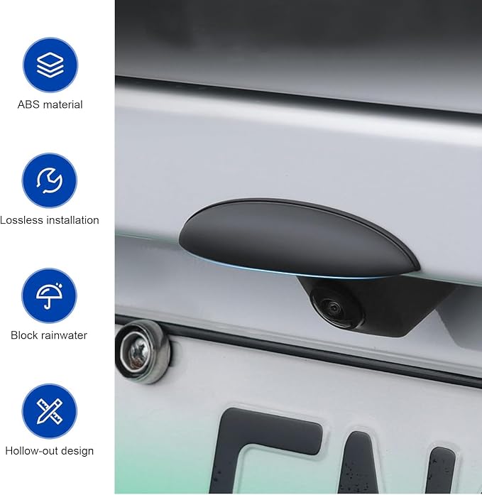 Car Rear View Camera Cover, Backup Camera Protector, ABS Reversing Camera Shield