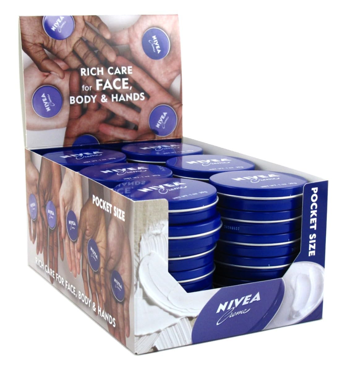 Nivea Scented Creme - 1Oz Travel Size Tins (Pack Of 36) - Hydrating Whole Body Moisturizer For Dry Skin